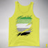 Aromantic Pride Flag Ripped Reveal Premium Tank Top - Neon Yellow